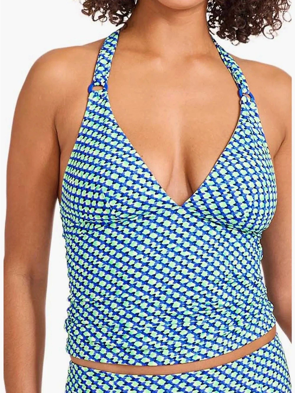Tommy Bahama Palm Modern Mosaic Pool Ring Tankini Top